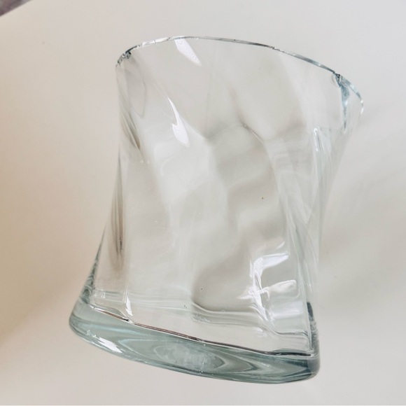 TOSCANY PERIGNON Handblown Concave Optic Ice or Wine/Champagne Bucket Glass Vase - Picture 10 of 14